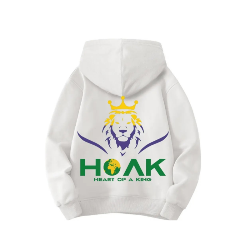 Adult Mardi Gras Hoodie White - Image 2