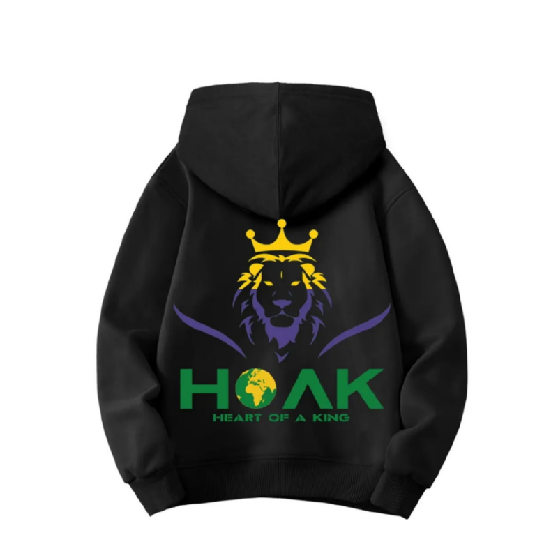 Adult Mardi Gras Hoodie Black - Image 2